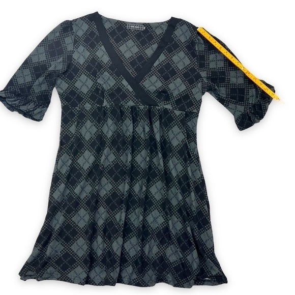 ICE Silk Plaid V-Neck Tunic Mini Dress Woman’s Size 1XL - Picture 9 of 12